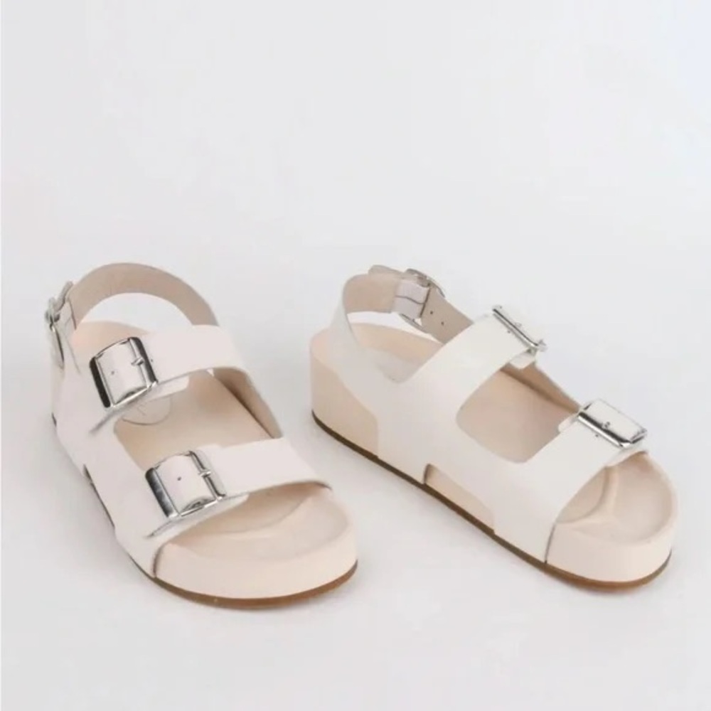 Intentionally Blank Exxy Sandals with Silver Buckles